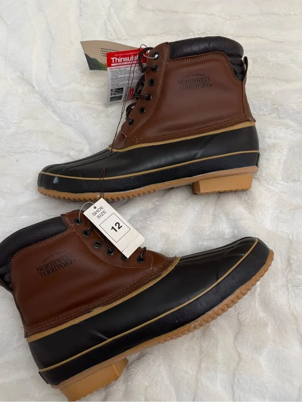 Northwest Territory Brown & Black Waterproof Insulated Duck Boots